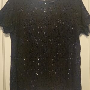 Rafaella Vintage Black Lace Blouse